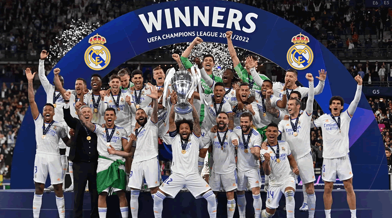 Real Madrid comemorando um de seus títulos recentes